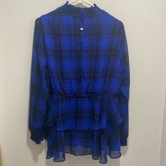 Torrid Crinkle Chiffon Smock Neck Ruffle Tiered Top Size 00 - Picture 5 of 5